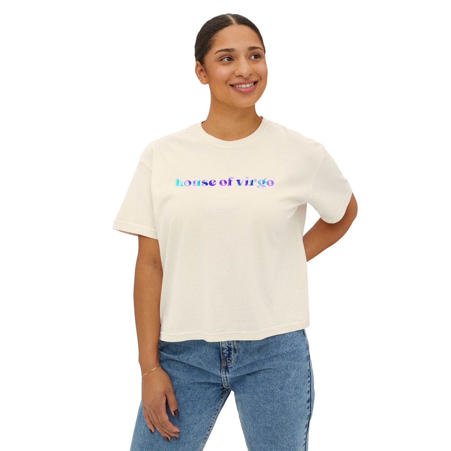House of Virgo Boxy Tee – Astrology Gift for Virgo Women | Relaxed Fit Zodiac Shirt